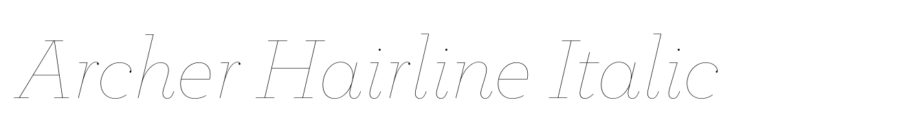 Archer Hairline Italic